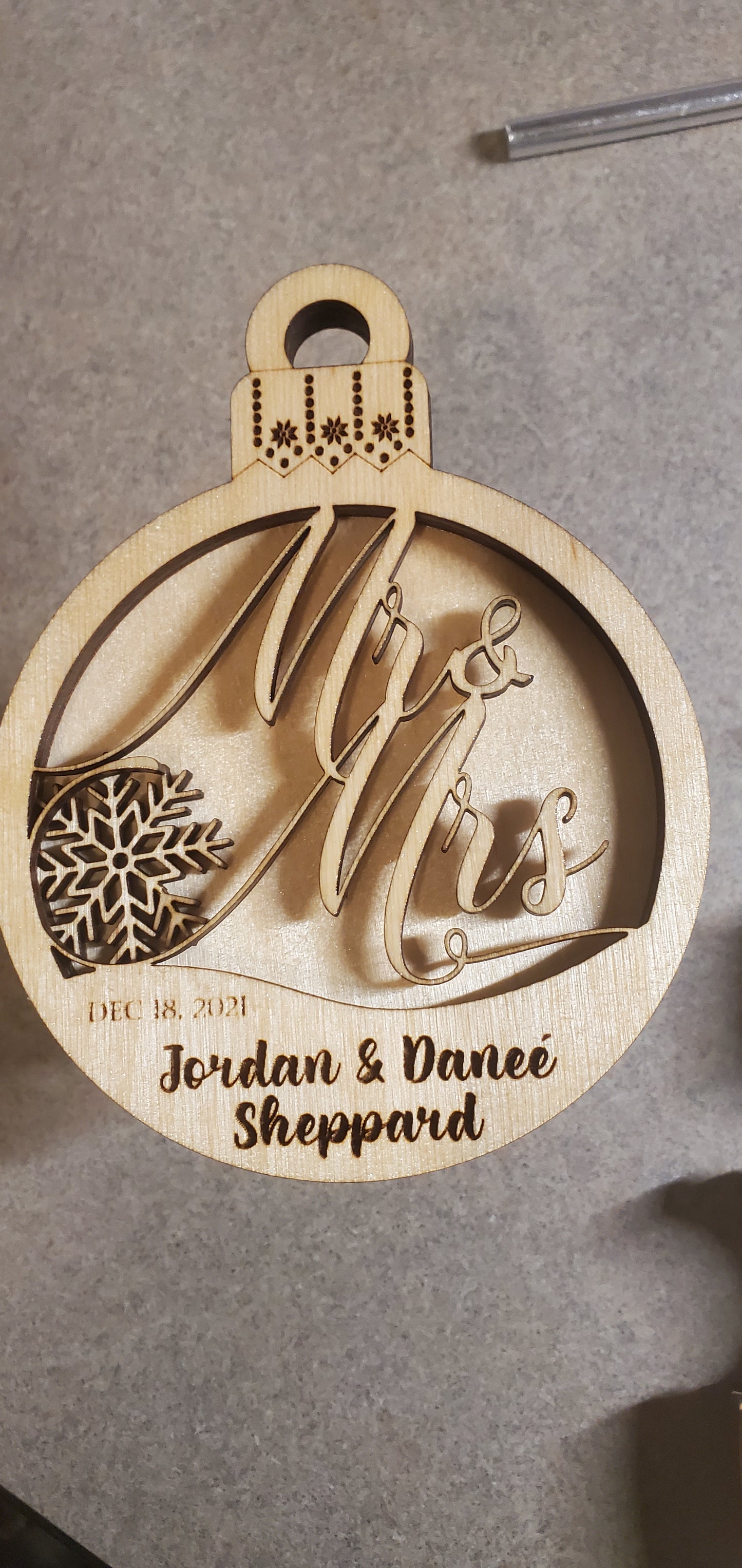 Custom Mr & Mrs Ornament